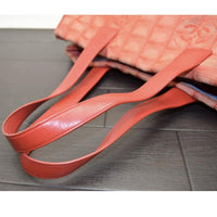 Chanel Large CC Travel Tote: Rare Red and Tan Color-Bags-Chanel-Red-JustGorgeousStudio.com