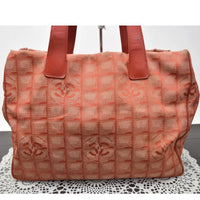 Chanel Large CC Travel Tote: Rare Red and Tan Color-Bags-Chanel-Red-JustGorgeousStudio.com