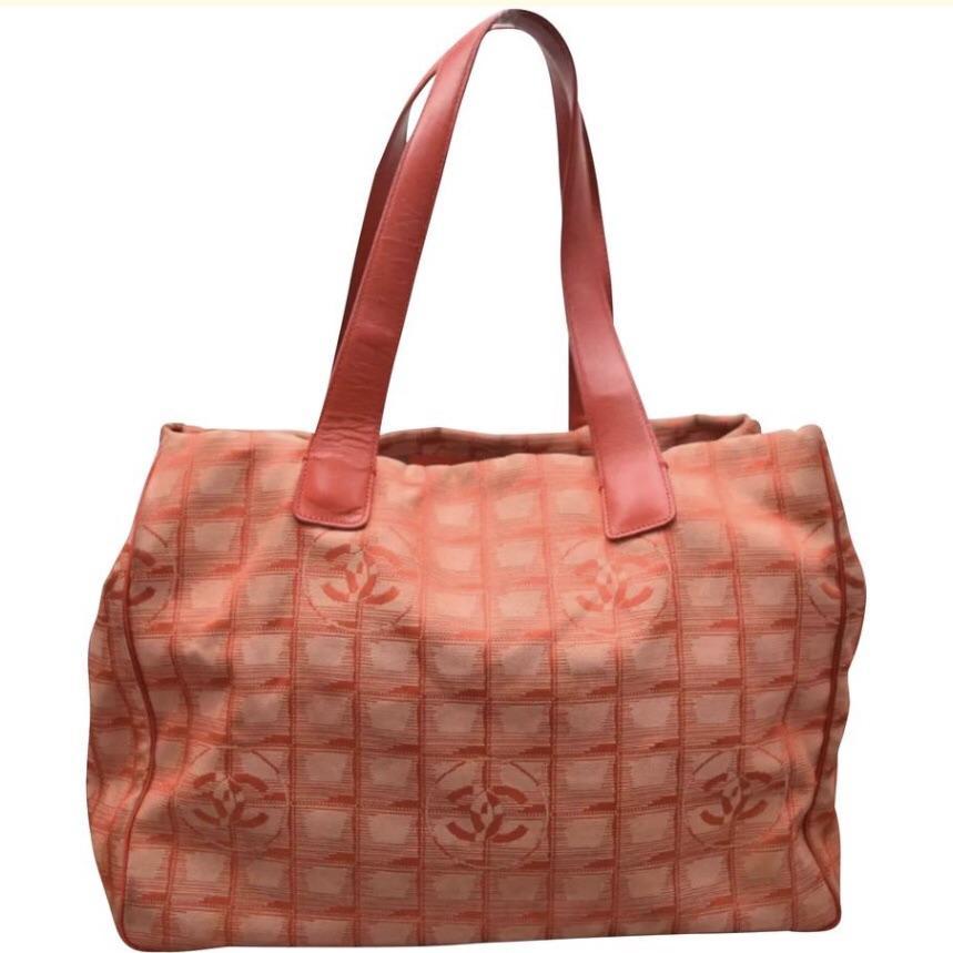 chanel red tote