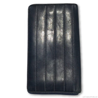 Chanel Leather Mademoiselle Ligne Bifold Wallet-Wallets & Clutches-Chanel-Black Silver-JustGorgeousStudio.com