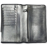 Chanel Leather Mademoiselle Ligne Bifold Wallet-Wallets & Clutches-Chanel-Black Silver-JustGorgeousStudio.com