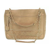 Chanel Matelasse Quilted CC Chain Tote-Bags-Chanel-Beige-JustGorgeousStudio.com