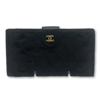Chanel Quilted Portefeuille Wallet-Wallets & Clutches-Chanel-Black-JustGorgeousStudio.com