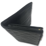 Chanel Quilted Portefeuille Wallet-Wallets & Clutches-Chanel-Black-JustGorgeousStudio.com