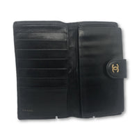 Chanel Quilted Portefeuille Wallet-Wallets & Clutches-Chanel-Black-JustGorgeousStudio.com