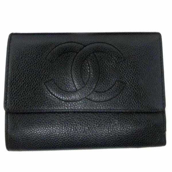chanel caviar compact wallet