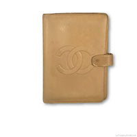 CHANEL, Office, Auth Chanel Classic Quilted Medium Beige Caviar Agenda W  Gold Hardware Rare