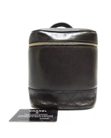 Chanel Vintage CC Logo Quilted Vanity Bag-Bags-Chanel-Black-JustGorgeousStudio.com