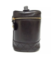 Chanel Vintage CC Logo Quilted Vanity Bag-Bags-Chanel-Black-JustGorgeousStudio.com