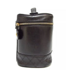 Chanel Vintage CC Logo Quilted Vanity Bag-Bags-Chanel-Black-JustGorgeousStudio.com