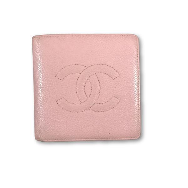 card holder chanel pink caviar