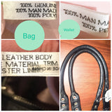 Charm & Luck Satchel Bag + Wallet-Bags-Charm & Luck-Black/Silver-JustGorgeousStudio.com