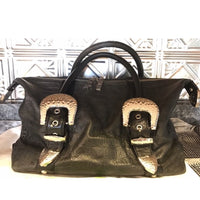 Charm & Luck Satchel Bag + Wallet-Bags-Charm & Luck-Black/Silver-JustGorgeousStudio.com