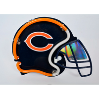 Chicago Bears Neon Lighted Helmet Set-Sports Memorabilia-Just Gorgeous Studio-Navy/Blue/Orange/White-JustGorgeousStudio.com