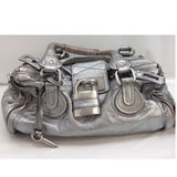 Chloé Paddington Limited Edition Silver/Pewter Color With Large Lock-Bags-Chloe-Silver-JustGorgeousStudio.com