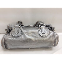 Chloé Paddington Limited Edition Silver/Pewter Color With Large Lock-Bags-Chloe-Silver-JustGorgeousStudio.com
