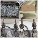 Chloé Paddington Limited Edition Silver/Pewter Color With Large Lock-Bags-Chloe-Silver-JustGorgeousStudio.com