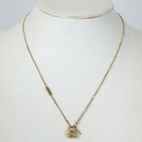 Chloe Padlock Charm Chain Necklace-Jewelry, Watches, & Sunglasses-Chloe-JustGorgeousStudio.com