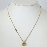 Chloe Padlock Charm Chain Necklace-Jewelry, Watches, & Sunglasses-Chloe-JustGorgeousStudio.com