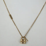 Chloe Padlock Charm Chain Necklace-Jewelry, Watches, & Sunglasses-Chloe-JustGorgeousStudio.com
