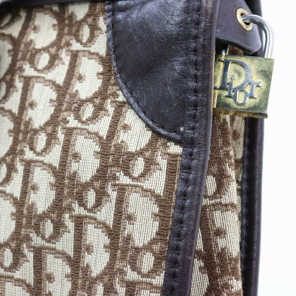 Christian Dior Vintage 70s Monogram Canvas Leather Shoulder Bag
