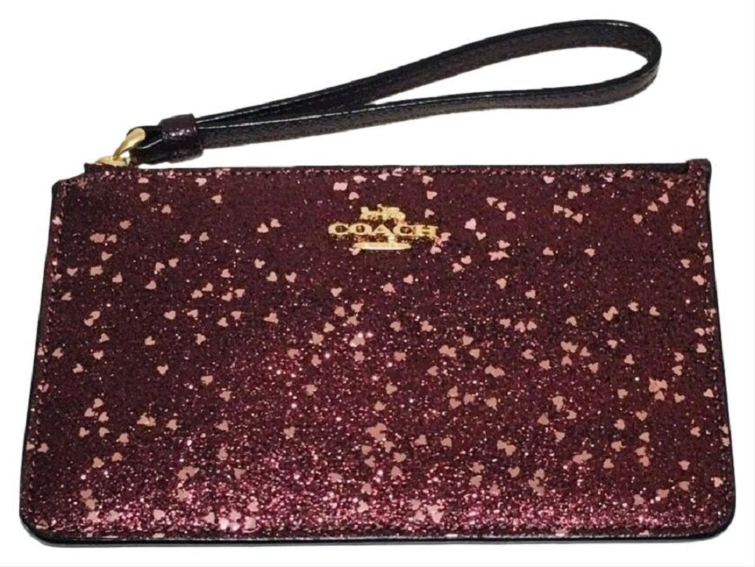 Coach red glitter wristlet Clearance