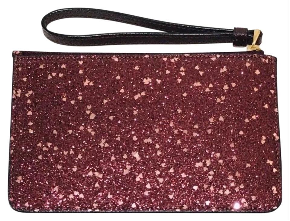 Coach red glitter wristlet Clearance