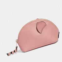 Coach Lunar New Year Pig Coin-Makeup Case-Wallets & Clutches-Coach-Pink/Gold-JustGorgeousStudio.com