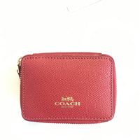 Coach Travel Pill Jewelry Box-Wallets & Clutches-Coach-Red/Gold-JustGorgeousStudio.com