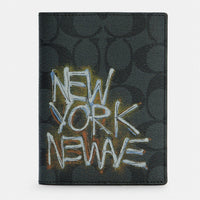 Coach X Jean Michel Basquiat Passport Case In Signature Canvas-Wallets & Clutches-Coach-JustGorgeousStudio.com