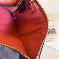 Coach Zippy Pouch Wallet Keychain-Wallets & Clutches-Coach-Pink/Tan/Brown/Red-JustGorgeousStudio.com