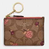 Coach Zippy Pouch Wallet Keychain-Wallets & Clutches-Coach-Pink/Tan/Brown/Red-JustGorgeousStudio.com