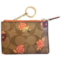 Coach Zippy Pouch Wallet Keychain-Wallets & Clutches-Coach-Pink/Tan/Brown/Red-JustGorgeousStudio.com