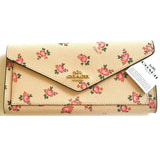 Coach Zippy Snap Envelope Long Wallet Pouch-Wallets & Clutches-Coach-Pink/Gold-JustGorgeousStudio.com