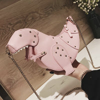 Dinosaur Cross Body Bag-Bags-Just Gorgeous Studio-Pink-JustGorgeousStudio.com