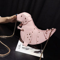 Dinosaur Cross Body Bag-Bags-Just Gorgeous Studio-Pink-JustGorgeousStudio.com