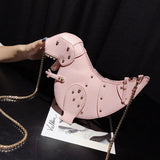 Dinosaur Cross Body Bag-Bags-Just Gorgeous Studio-Pink-JustGorgeousStudio.com