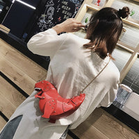Dinosaur Cross Body Bag-Bags-Just Gorgeous Studio-Red-JustGorgeousStudio.com