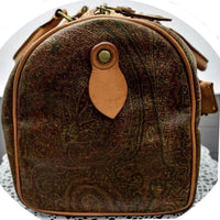 Etro Paisley Duffle Bag-Bags-Etro-Tan/wine-JustGorgeousStudio.com