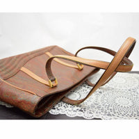 Etro Paisley Waves Tote Bag-Bags-Etro-Tan/wine-JustGorgeousStudio.com