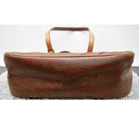 Etro Paisley Waves Tote Bag-Bags-Etro-Tan/wine-JustGorgeousStudio.com