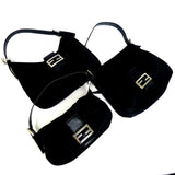 Fendi Black Monogram Logo Baguette-Bags-Fendi-Black-Large-JustGorgeousStudio.com