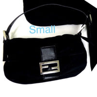 Fendi Black Monogram Logo Baguette-Bags-Fendi-Black-Large-JustGorgeousStudio.com