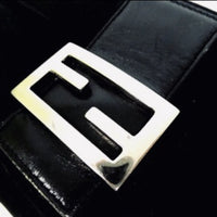Fendi Black Monogram Logo Baguette-Bags-Fendi-Black-Large-JustGorgeousStudio.com