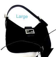 Fendi Black Monogram Logo Baguette-Bags-Fendi-Black-Large-JustGorgeousStudio.com