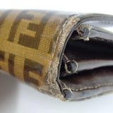 Fendi Zucca Logo Clutch Wallet + Box-Wallets & Clutches-Fendi-Beige/Tan-JustGorgeousStudio.com