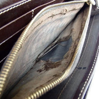 Fendi Zucca Logo Clutch Wallet + Box-Wallets & Clutches-Fendi-Beige/Tan-JustGorgeousStudio.com