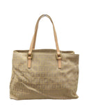 Fendi Zucca Pattern Hand Tote Beige-Bags-Fendi-Beige/Tan-JustGorgeousStudio.com