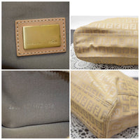 Fendi Zucca Pattern Hand Tote Beige-Bags-Fendi-Beige/Tan-JustGorgeousStudio.com