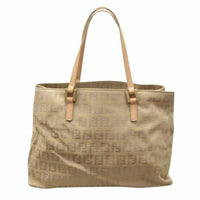 Fendi Zucca Pattern Hand Tote Beige-Bags-Fendi-Beige/Tan-JustGorgeousStudio.com
